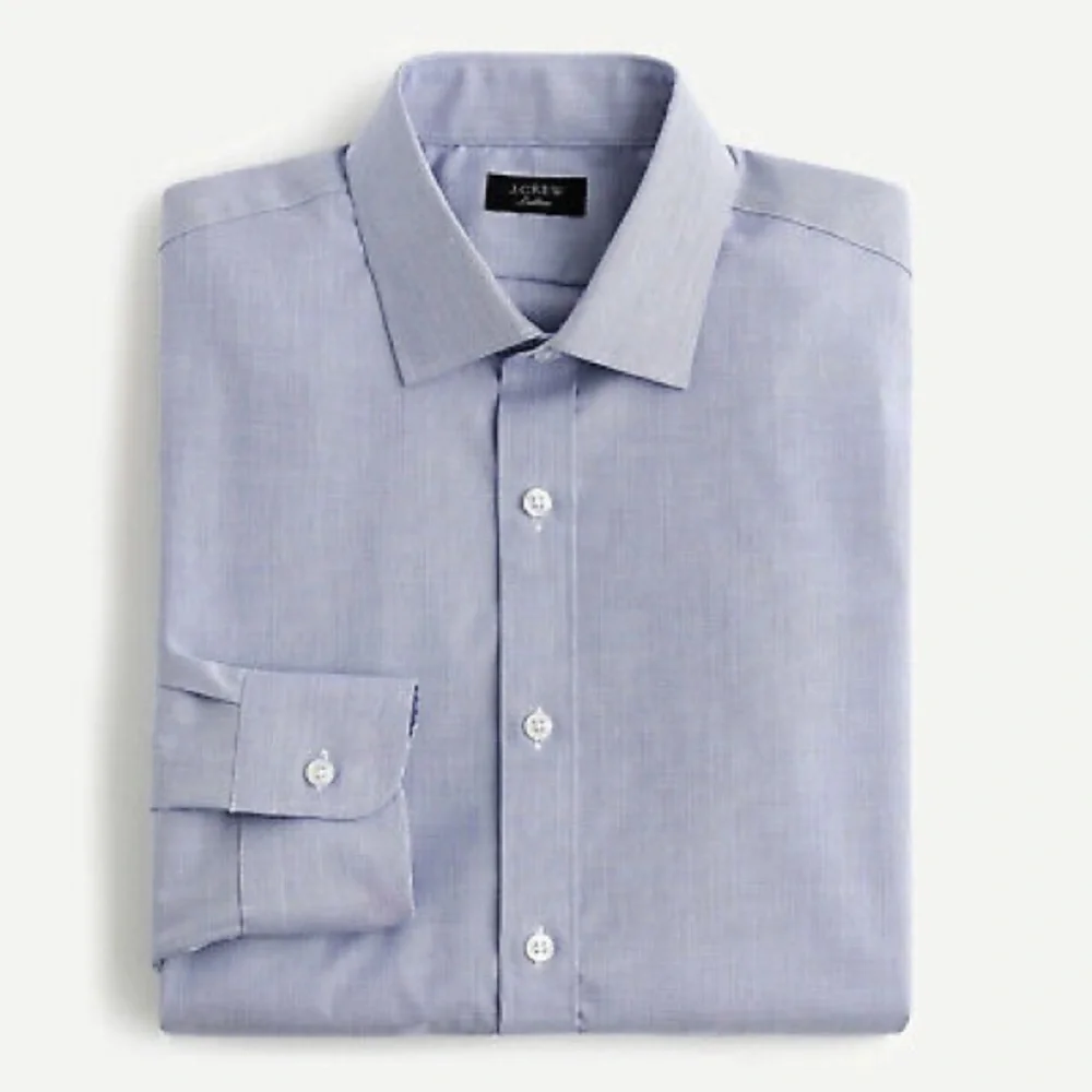 NEW J.Crew Men's Ludlow Stretch Cotton Dress Shirt Fairweather Blue 17.5/36‎